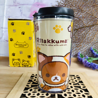 กระติกน้ำพลาสติกใส San-x 2015 ลาย Rilakkuma จากญี่ปุ่น มือสอง