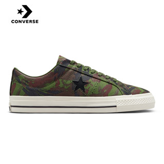 CONVERSE รองเท้าสเก็ตบอร์ด CONS One Star Pro Brushstroke Camo Ox - Green [A03678CF2GNXX]