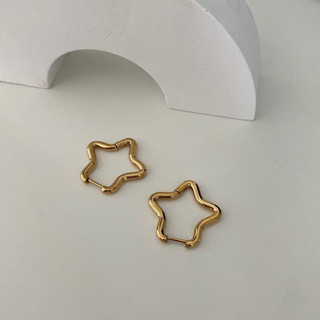 imean.store - The star earring | ต่างหูห่วงงานไทเทเนี่ยมรูปดาว