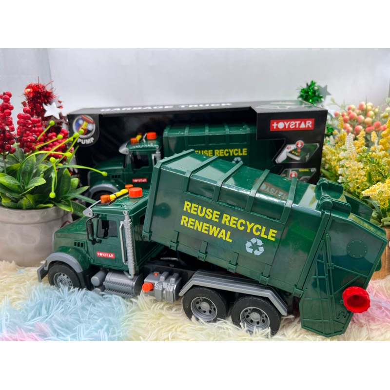ของเล่น ของเล่นเด็ก รถของเล่น Garbage Truck รถเก็บขยะ รถขยะอเมริกา รถขยะ รถเด็กเล่น รถขนขยะ รถขยะNo.666-53P