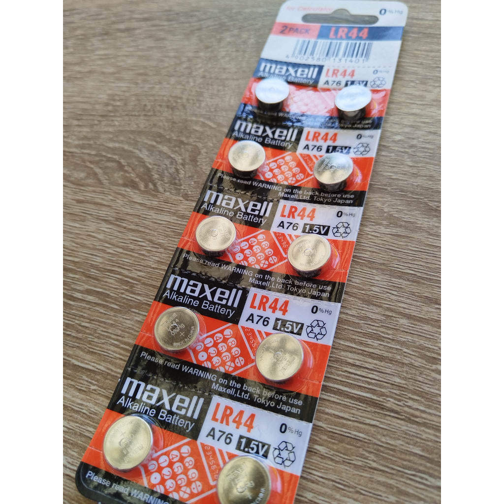 ถ่านกระดุม Maxell LR41 LR44 LR1130 1.5v ของแท้ ไร้สารปรอท (1แผง 10ก้อน) - รูปที่ 2