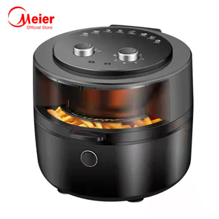 Meier หม้อทอดไร้น้ำมัน Airfryer ความจุ 8L การไหลเวียนของลมร้อน360° เตาอบลมร้อน หม้ออบไร้น้ำมัน รับประกัน 1 ปี