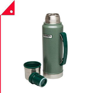 Stanley : STL10-01254-033* ขวดน้ำสแตนเลส Classic Vacuum Bottle Hammertone Green  1.1QT