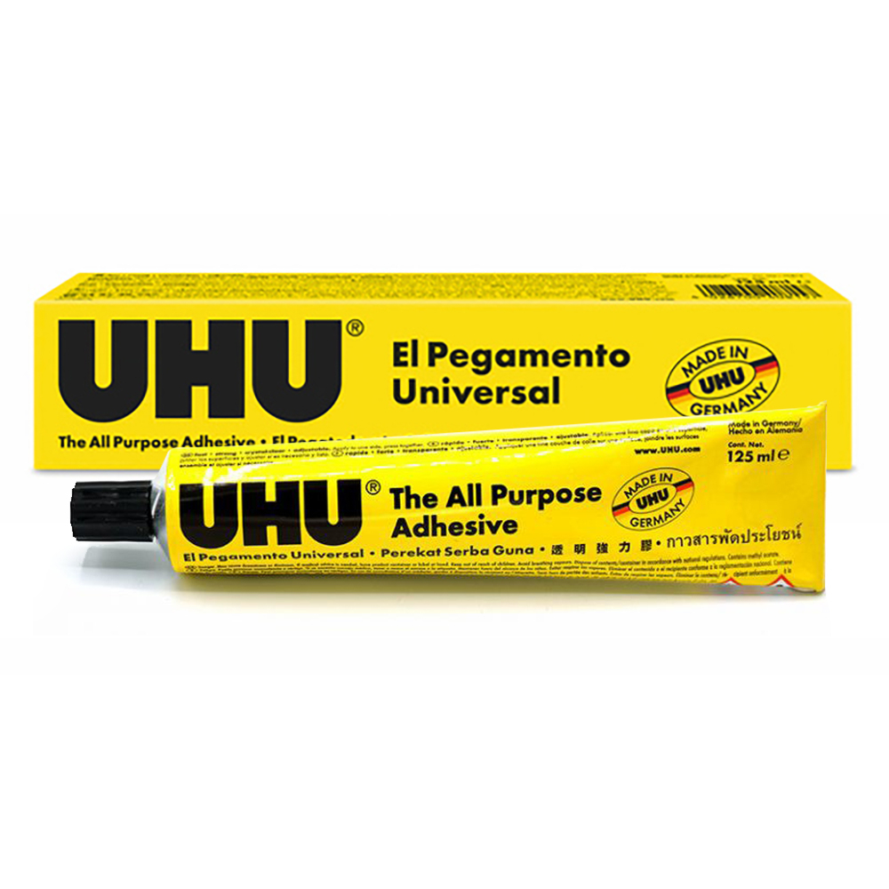 กาวใส กาวสารพัดประโยชน์ แบบหลอด UHU 125 มล. เนื้อกาวเหนียว ติดแน่น แห้งเร็ว (1 หลอด) ยู้ฮู [S24]