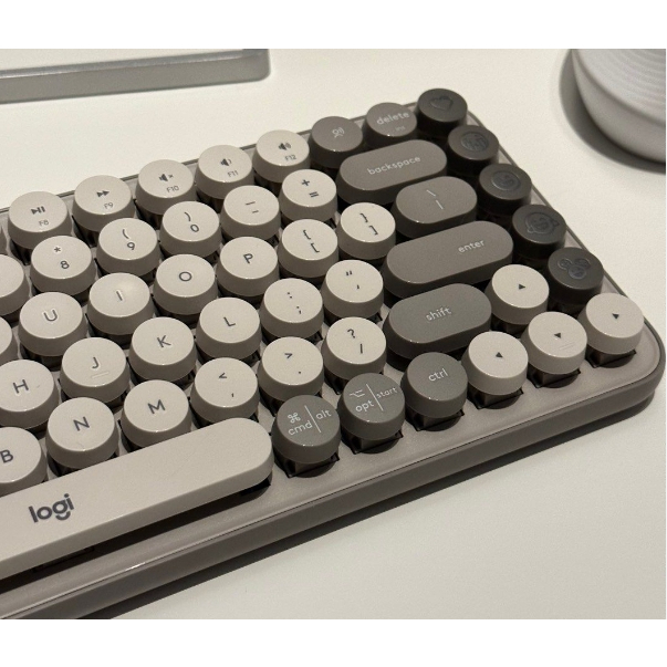 Logitech Bluetooth Keyboard POP Keys Soft gray  คีย์บอร์ดแมกคานิคอลไร้สาย