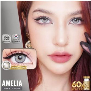 คอนแทคเลนส์ฝาทอง Amelia เลนส์ไฮโดรเจล ค่าอมน้ำ 60%