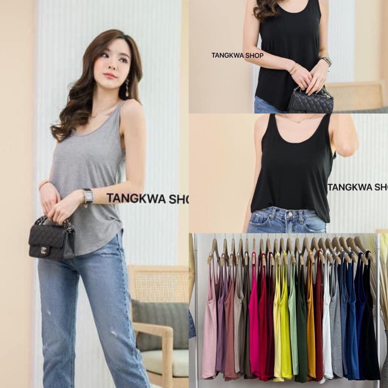 เสื้อกล้ามคอยู ฟรีไซค์ใส่เเมทกับยีนหรือเสื้อซับกับเขิ้ค หรือสายออกกำลังกาย ต้องมีครบทุกสี ผ้าเรยอนพรีเมียม อกยืด 50"