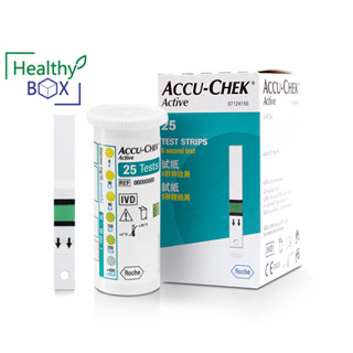 ACCU-CHEK Active Test 25 ชิ้น. แอคคิว เช็ค แผ่นตรวจน้ำตาล (V)