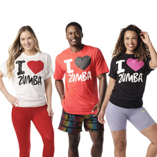 I Love Zumba Tee - One Size (เสื้อยืดฟรีไซส์ออกกำลังกายซุมบ้า)