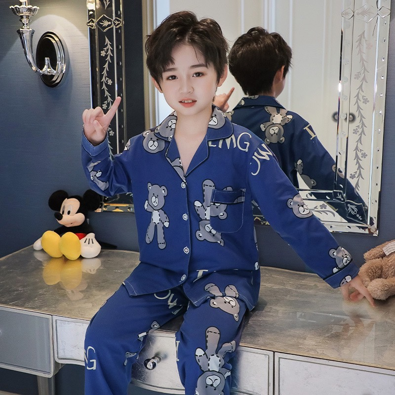 ลด10% โค้ด DDXDECW4 ใหม่# ชุดนอนเด็ก แขนยาวขาขาว หน้ากระดุม ลายน่ารักเนื้อผ้านิ่มใส่สบาย พร้อมส่งจากไทย - รูปที่ 7