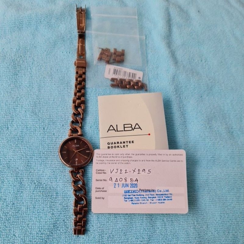 นาฬิกาข้อมือ ผู้หญิง Alba หน้าปัทม์เข็ม สายโซ่ มือสอง