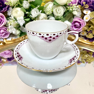 Rare ! Royal Copenhagen Princess Purple Coffee Cup ถ้วยกาแฟ สีม่วง