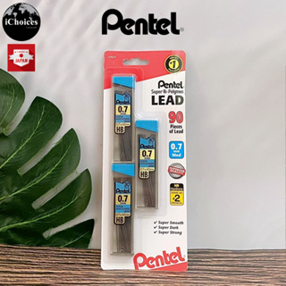 [Pentel] Super Hi-Polymer Lead 0.7mm HB 90 Pieces ไส้ดินสอกด ขนาด 0.7 มม.