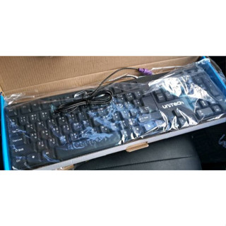 ส่งจากไทย Keyboard Unitech PS2 UNK-001 คีย์บอร์ด ยูนิเทค PS/2 หัวกลม หัวรุ่นเก่า หัวกลม พร้อมส่ง