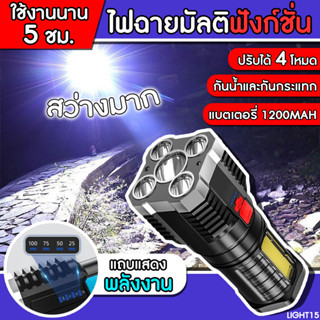 ไฟฉายแรงสูงมัลติฟังก์ชั่น ไฟฉาย ไฟฉายแรงสูง สว่างมาก ไฟฉาย led ชาร์จได้ ไฟฉายสว่างมากๆ ไฟฉายพกพาจิ๋ว