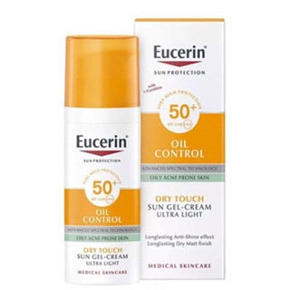 Eucerin Sun Dry Touch Oil Control SPF50+ PA+++​ Sun Gel - Cream Ultra Light 50ml.