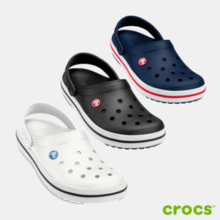 Crocs Collection รองเท้าแตะ รองเท้าแบบสวม รองเท้าหัวโต CR UX Crocband 11016-001 / 11016-100 / 11016-410 (2390)