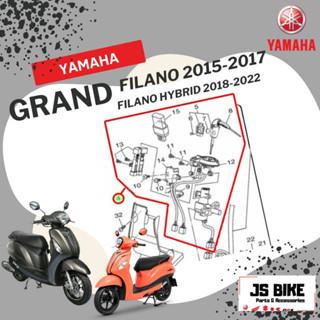 แท้ GRAND FILANO , GRAND FILANO HYBRID ชุดสวิตซ์กุญแจ อะไหล่แท้ YAMAHA