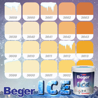Beger สีส้ม อมเหลือง กึ่งเงา ขนาด 9 ลิตร Beger ICE สีทาภายนอ…