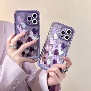 ✨ส่งของขวัญ✨เคสไอโฟน 14 Pro Max 13 12 11 เคส for เคสไอโฟน11 รูปหัวใจ พร้อมขาตั้ง พกง่ายๆ การป้องกันการตก Case