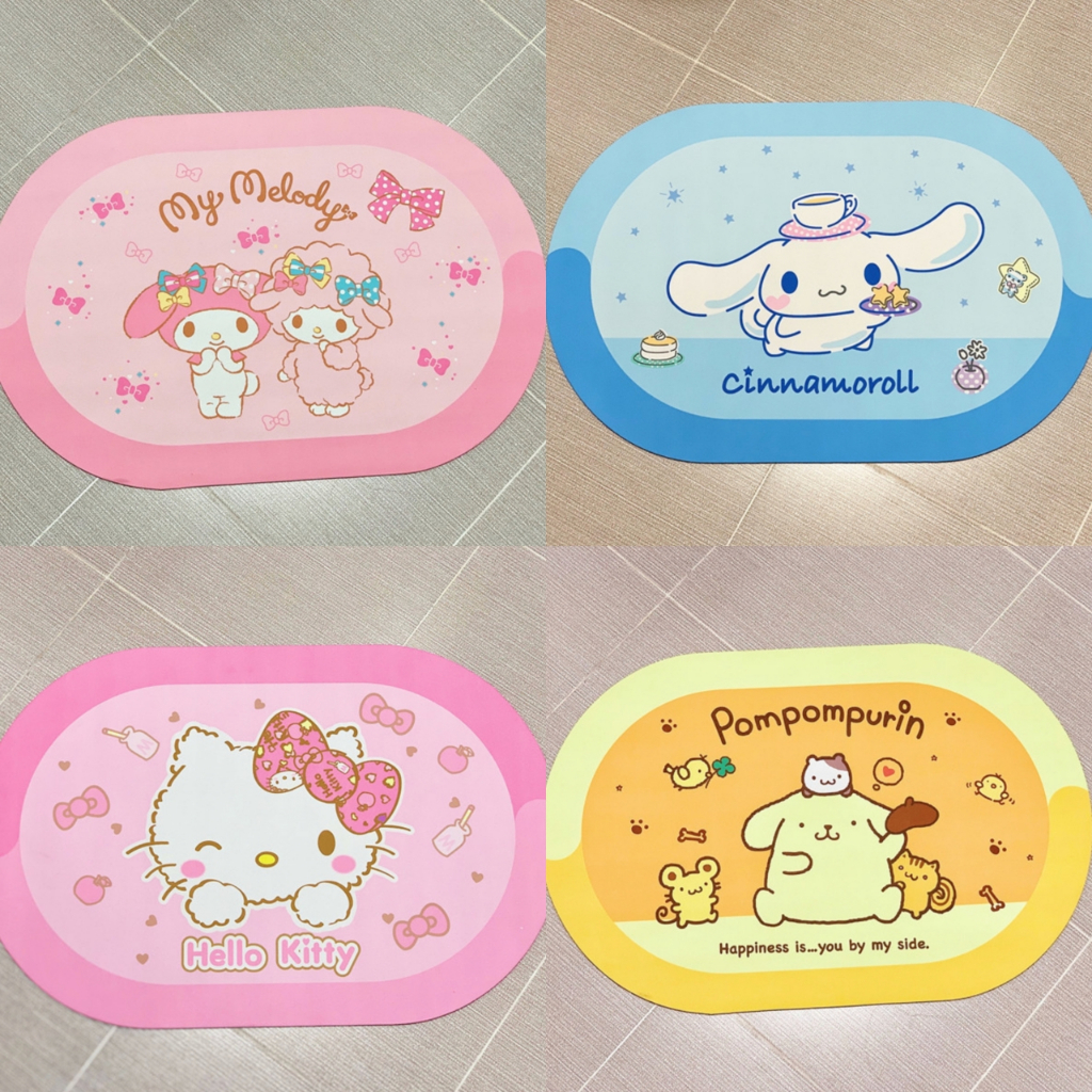 พร้อมส่ง💕 พรมห้องน้ำ ลายการ์ตูน พรมเช็ดเท้า ดูดซับน้ำได้ดี กันลื่น แห้งเร็ว | Bluerubystore