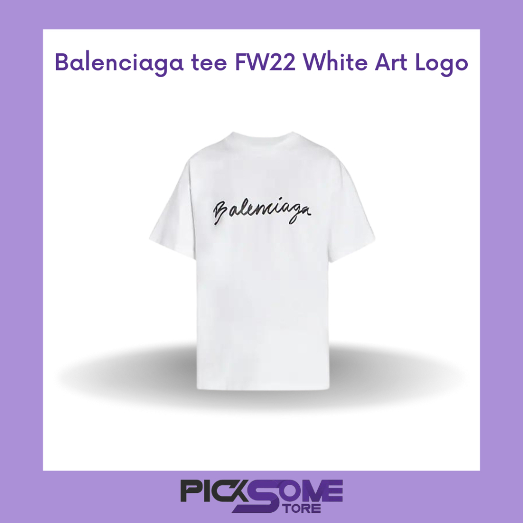 เสื้อ Balenciaga tee FW22 White Art Logo พร้อมส่ง 🤍