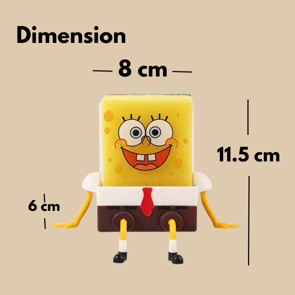 GISMO | spongebob ฐานรองฟองน้ำ ที่วางฟองน้ำ ตะแกรงรองฟองน้ำ ที่วางสบู่ มีถาดรองน้ำ ชั้นวางฟองน้ำใ