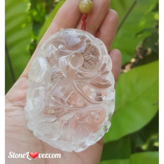 #ClearQuartz #หินแกะสลัก#รูปปลาคาร์ฟ #หลิวหลี
#ควอตซ์ใส #จุยเจีย