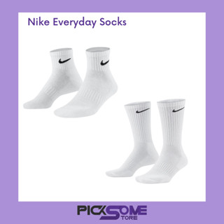 (พร้อมส่ง) NIKE ของแท้ จาก officail ถุงเท้า Nike everyday socks ถุงเท้าแฟชั่น นิ่ม เท่