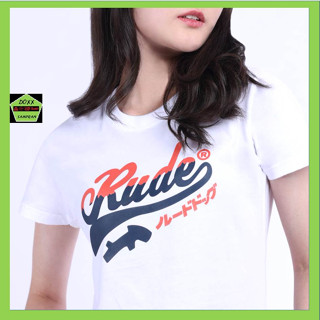 Rudedog เสื้อคอกลม ชาย หญิง รุ่น Retro สีขาว