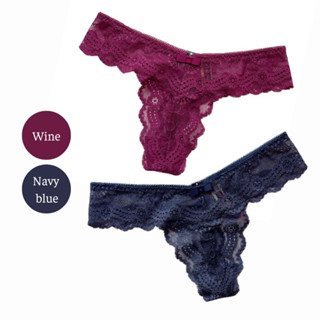 Witty Fancy Mix T-back Panties Set (2 pcs.) Made in Korea