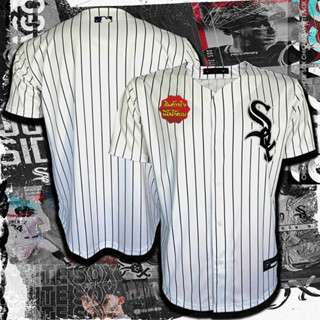 เสื้อเบสบอล Baseball Jerseys เสื้อทีม Chicago White Sox ชิคาโก ไวท์ ซอกซ์ Yoán MONCADA No.10 #BB0002 Baseball (MLB)