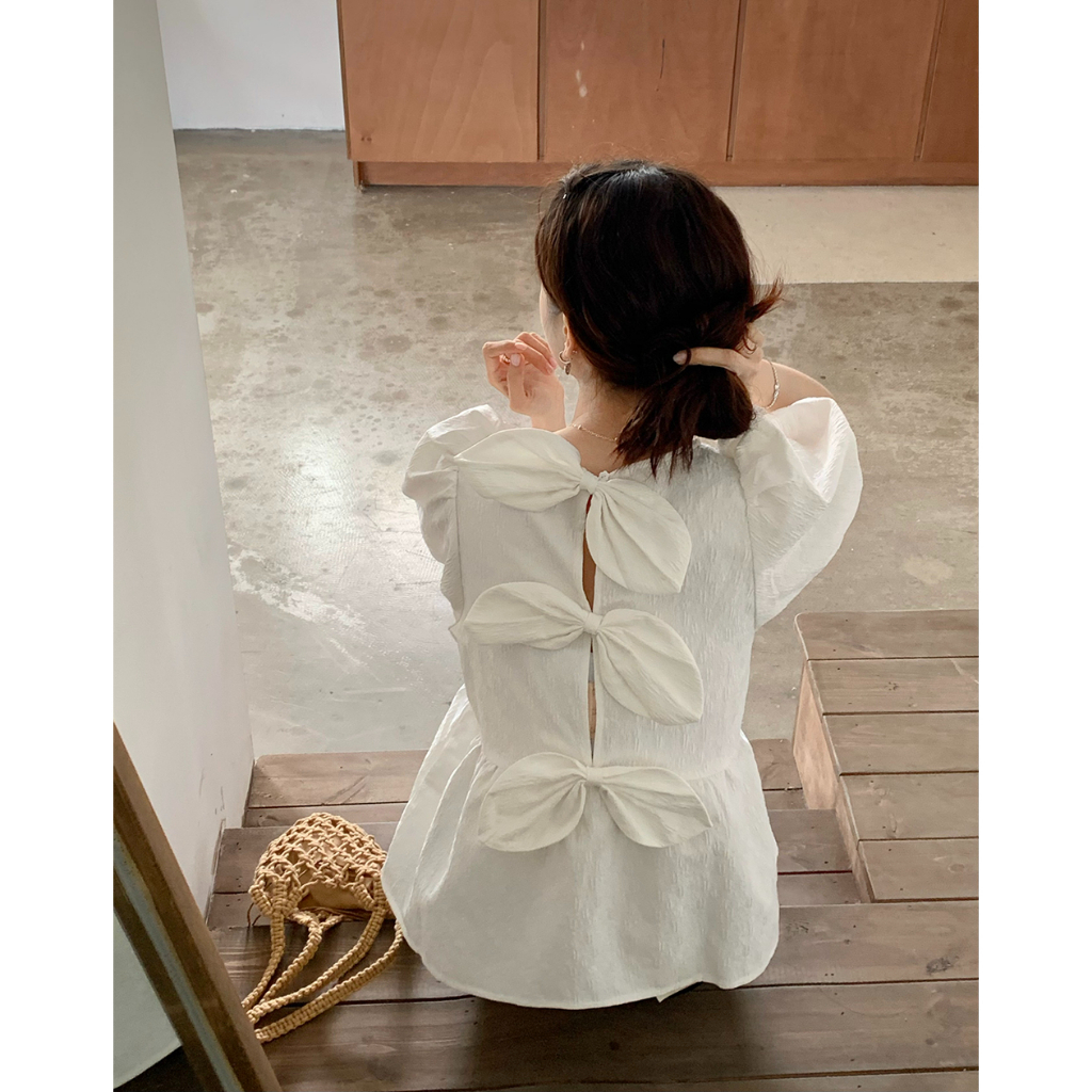 CHAWY Ribbon blouse C3826 🍥🥧 เสื้อเเบลาซ์ เสื้อทำงาน