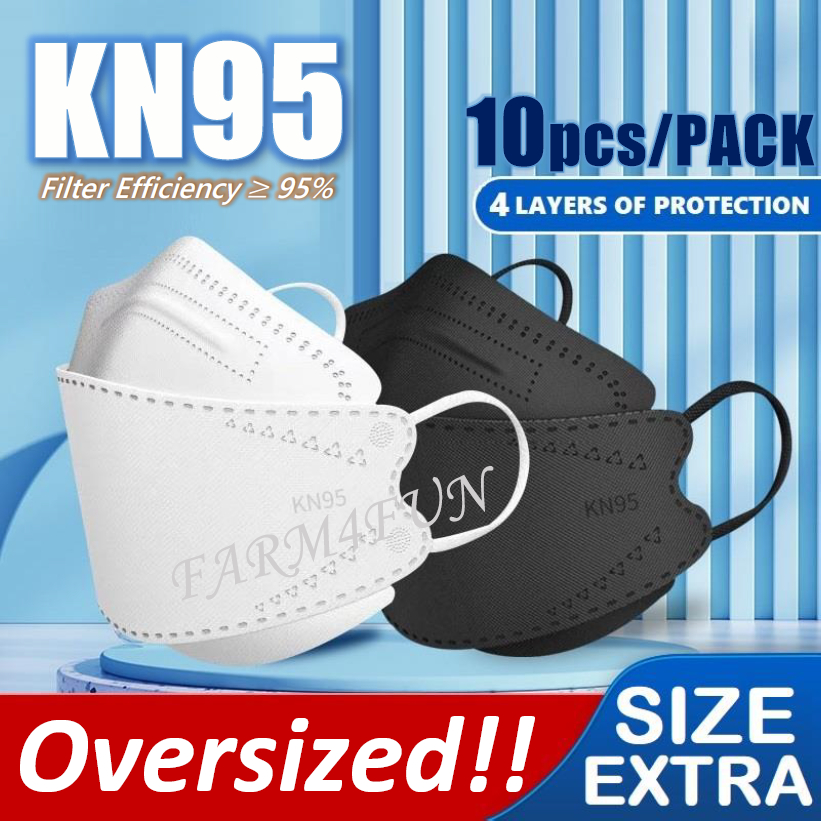 💥🎉XL-XXLโคตรใหญ่‼️ mask KF94/KN95 PREMIUM➕💎10ชิ้น✨หน้ากากอนามัย😷Face Mask💥💎💕😷