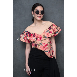 Golden DaDa SEE THRu BLOUSE•• เสื้อซีทรูระบายลายดอก เนื้อผ้าทอลายแต้มประกายสีทองสวยผ่องมว๊วก