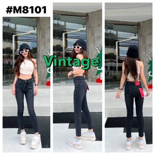 กางเกงยีนส์ขาเดฟ เองสูง งานป้าย The vintage งานผ้านุ่มพรีเมี่ยมมากๆ แม่ค้าการันตี สีดำฟอก