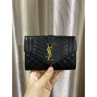 YSL การ์ด 2 พับจดหมาย ดำ 16990 5.3”