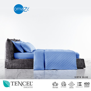 Omazz ปลอกหมอนข้าง (2ชิ้น)-Tencel Smooth รหัส Vista Blue