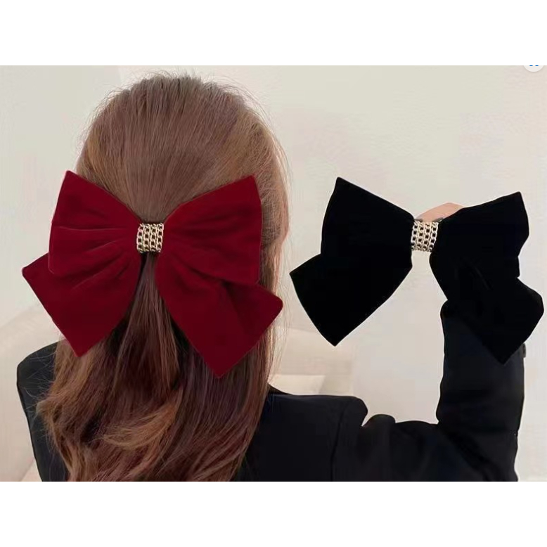 พร้อมส่ง กิ๊บติดผม ผ้ากำมะหยี่ งานดีไฮโซสุดๆ