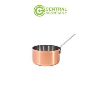 กระทะใส่ซอสมินิ สีทองเเดง กระทะใส่ซอส สเตนเลส Sauce Pan Mini Dia 9x5 cm W/Copper Plating S/S - HK220