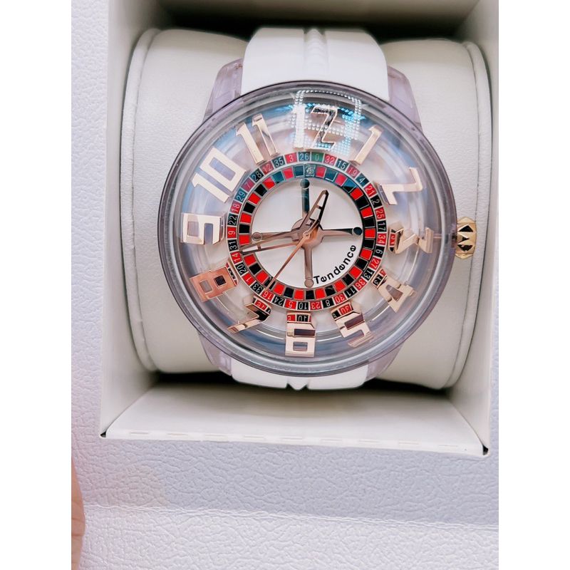 TENDENCE KINGDOME MenWhite Quartz Ref. TY023003 Watch Brand Casino series * roulette