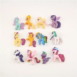 โมเดลม้าโพนี่ My little pony โพนี่ เซ็ต 12 ตัว โพนี่