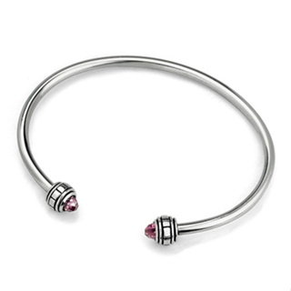 OHM Beads รุ่น OHM C Bangle - Pink - Silver 925 Charm เครื่องประดับ บีด เงิน เแก้ว จี้ สร้อย กำไล OHMThailand