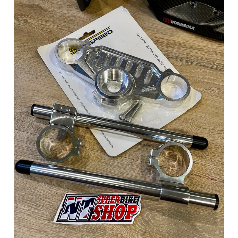 แฮนด์​จับโช๊ค CBR650R​ // CBR650F ตรงรุ่น ทรงหมอบ CNC เลี้ยวไม่ติดแฟริ่ง ใส่ปลายแฮนด์เดิมได้