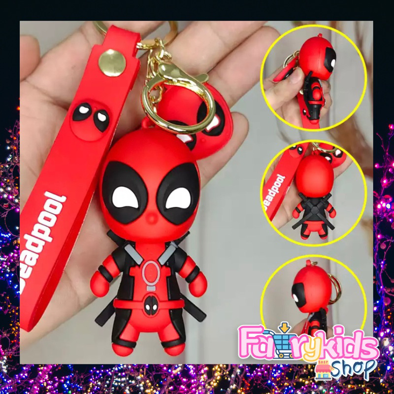 💥พร้อมส่ง🇹🇭พวงกุญแจ Deadpool เดดพูล งานสวยวัสดุดีมากๆ อะไหล่แข็งแรง งานสวยมาไม่เยอะ ขนาด7cm.