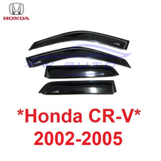 กันสาดประตู  Honda crv 2002 2003 2004 2005 สีดำเข้ม กันสาด ประตู กันฝนรถยนต์