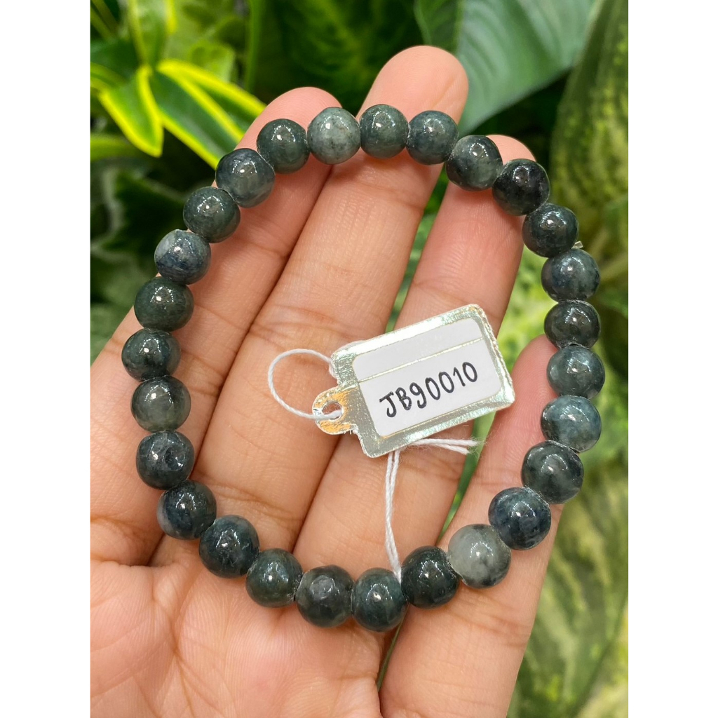 JB90010 หยก พม่า แท้ Jade กำไล ประคำหยก (Jadeite Beads Bracelet) พม่า (Myanmar)