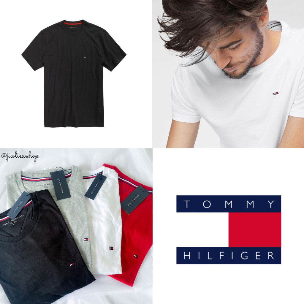 TOMMY HILFIGER ESSENTIAL SOLID T -SHIRT (adult size) แท้ ป้ายห้อย