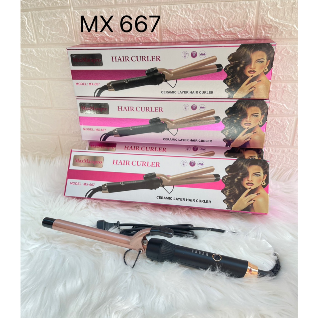 เครื่องม้วนผม รุ่น MX-667 ทำวอลลุ่มขนาด19มมกับ25มม