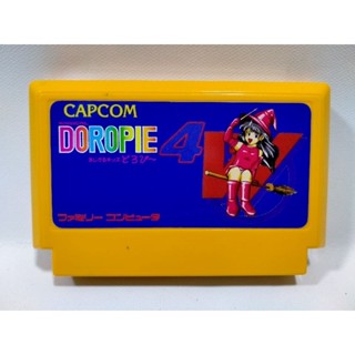 ตลับเกม Famicom เกม Doropie 4 แนวต่างโลก การผจญภัยของ แม่มดน้อย ใช้เวทย์ มากเกินไป จนทำให้ เวลาพลิกผันกลับมา โพล่อีกโลก